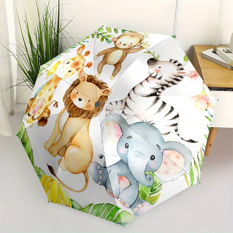 1pc Jungle Friends Auto-Open Close Umbrella - Portable 3-Fold Design, 8-Rib Outdoor for Fans, Travelers & Daily Use - Perfect Gift for Festivals
1pc Jungle Friends Auto-Open Close Umbrella - Portable 3-Fold Design, 8-Rib Outdoor for Fans, Travelers & Daily Use - Perfect Gift for Festivals