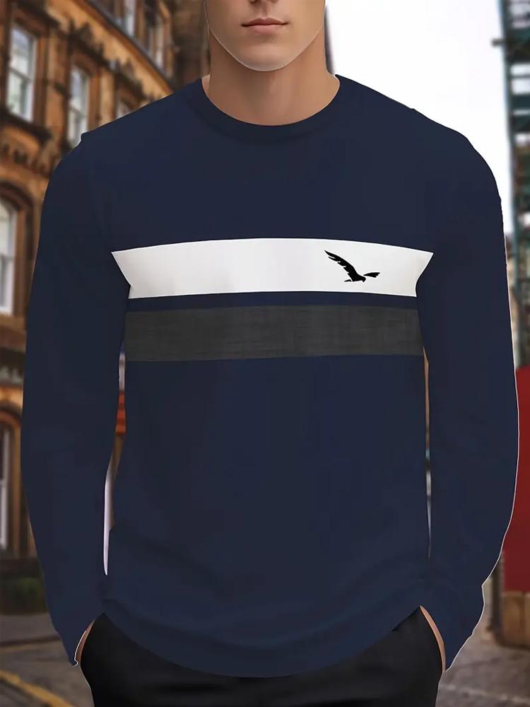 Мужская повседневная футболка с круглым вырезом и длинным рукавом 5XL темно-синий
Мужская повседневная футболка с круглым вырезом и длинным рукавом 5XL темно-синий