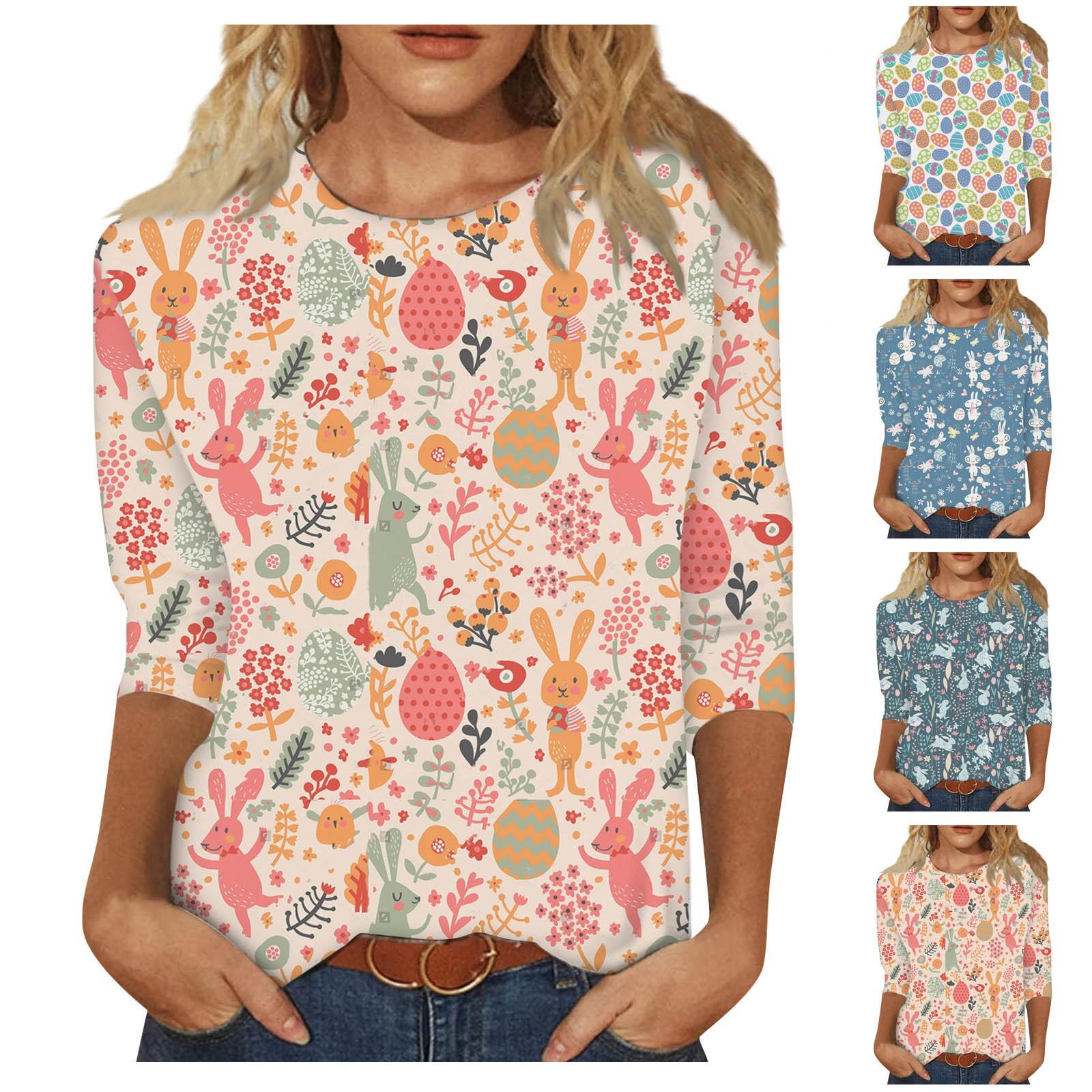 Женская модная повседневная блузка с рукавами три четверти и круглым вырезом, пуловер
Женская модная повседневная блузка с рукавами три четверти и круглым вырезом, пуловер