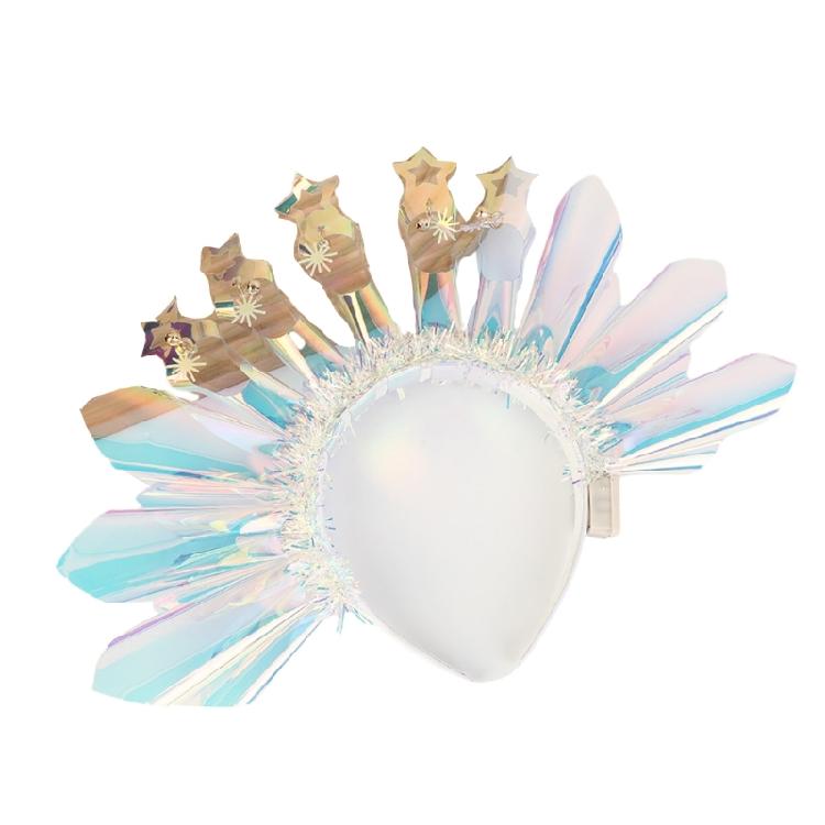 Vibrant Flashing LED Headpiece with Cellophane Design for Dance Parties and Role Playing Event
Vibrant Flashing LED Headpiece with Cellophane Design for Dance Parties and Role Playing Event