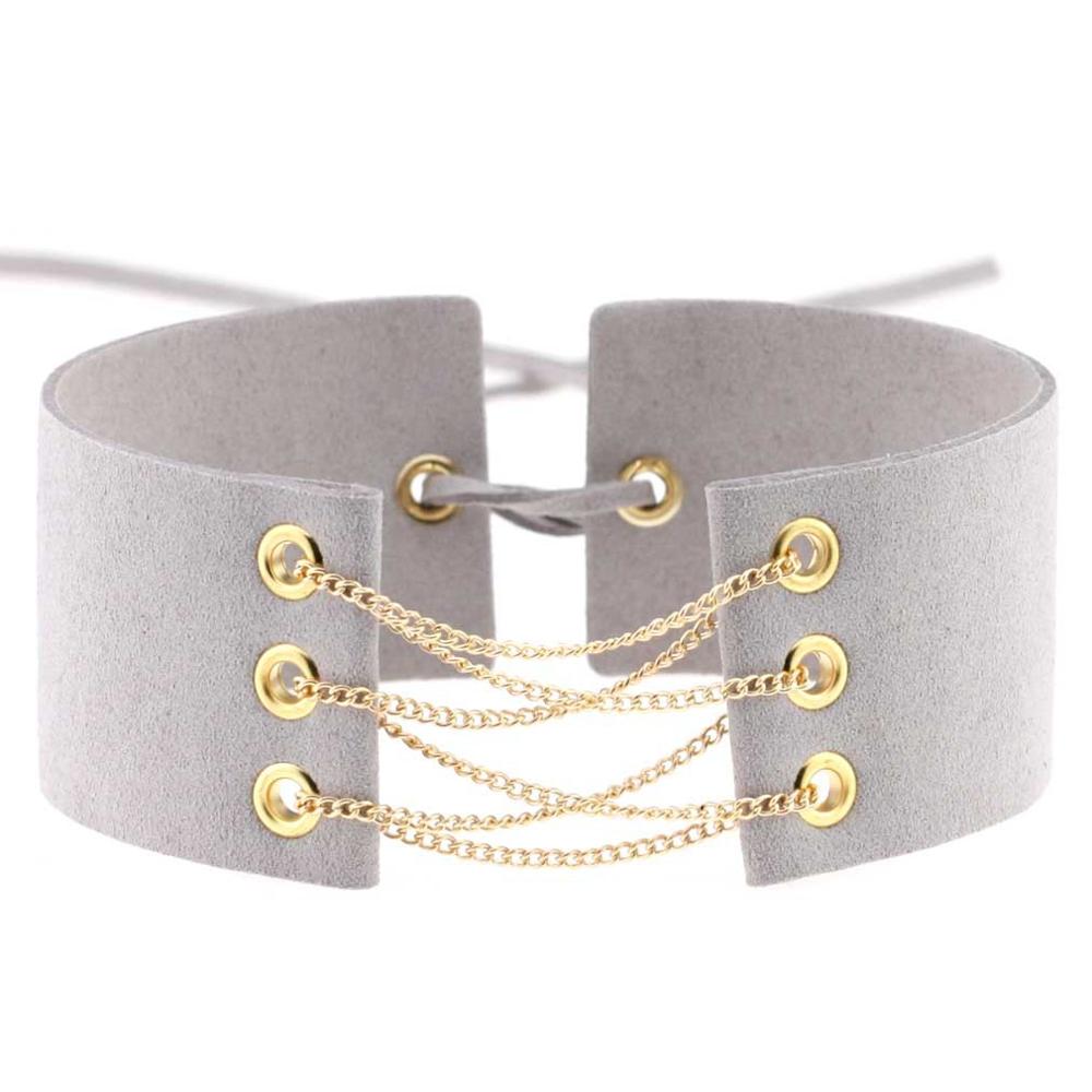 30 Colors New Glamorous Black Velvet Choker Gold/Silver Color Chain Sexy Statement Necklace Link Chain Lace Up Chokers Necklaces
30 Colors New Glamorous Black Velvet Choker Gold/Silver Color Chain Sexy Statement Necklace Link Chain Lace Up Chokers Necklaces