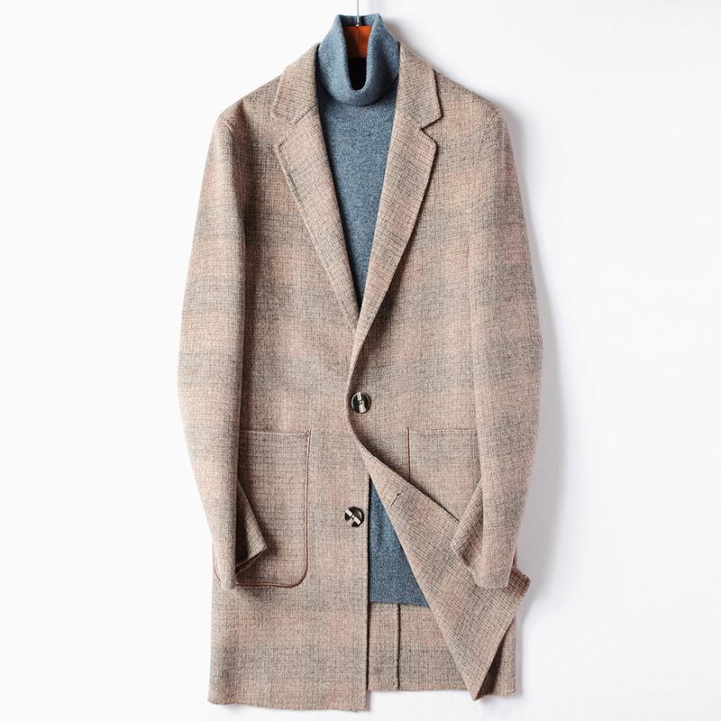 Двустороннее мужское пальто осень и зима новое шерстяное пальто ручной работы средней и длинной длины тренчкот из кашемира Albaka с узором «елочка» 190
Двустороннее мужское пальто осень и зима новое шерстяное пальто ручной работы средней и длинной длины тренчкот из кашемира Albaka с узором «елочка» 190