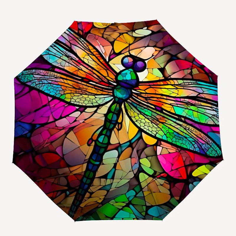 1pc Stained Glass Dragonfly Automatic Open/Close Umbrella with Folding feature Compact Travel Umbrella, Lightweight design, for Commuting, Business070
1pc Stained Glass Dragonfly Automatic Open/Close Umbrella with Folding feature Compact Travel Umbrella, Lightweight design, for Commuting, Business070