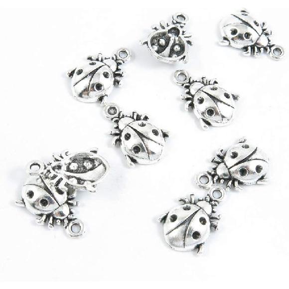 Qty 50 Pieces Antique Silver Tone Jewelry Making Supply Charms Findings H9IN7 Ladybug Beetle Lady Bug 20
Qty 50 Pieces Antique Silver Tone Jewelry Making Supply Charms Findings H9IN7 Ladybug Beetle Lady Bug 20