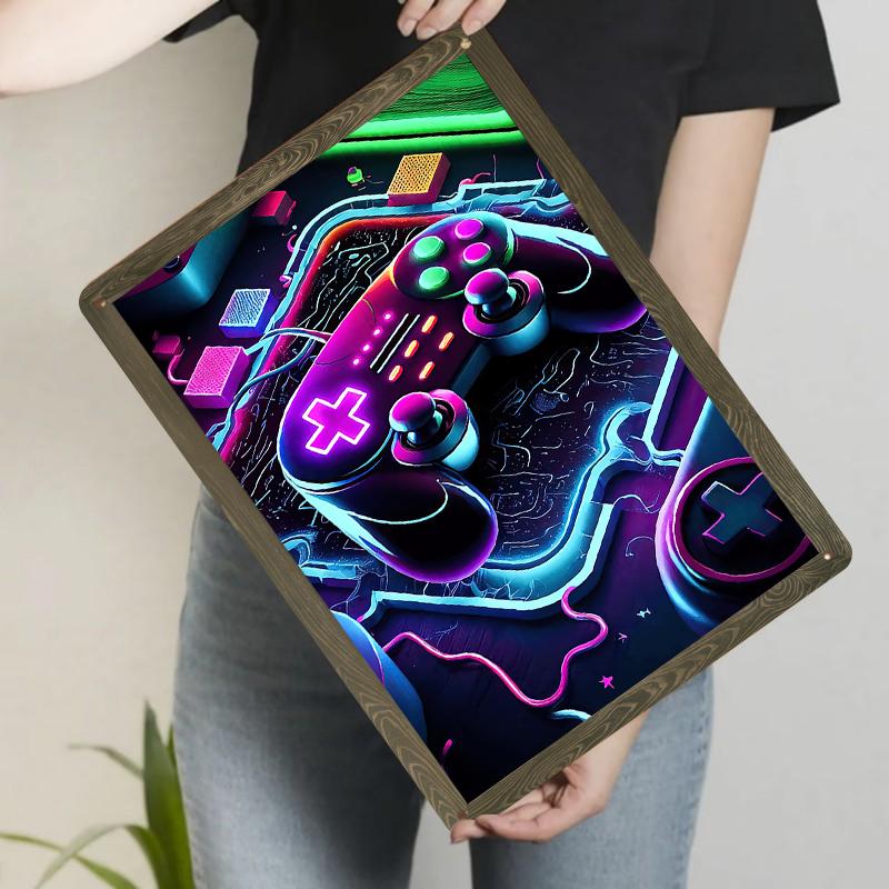 Neon Game Controller Custom Metal Tin Sign Modern Home Decor Gaming Theme Wall Hanging Creative Gift 20x30cm(7.8x11.8inch)
Neon Game Controller Custom Metal Tin Sign Modern Home Decor Gaming Theme Wall Hanging Creative Gift 20x30cm(7.8x11.8inch)