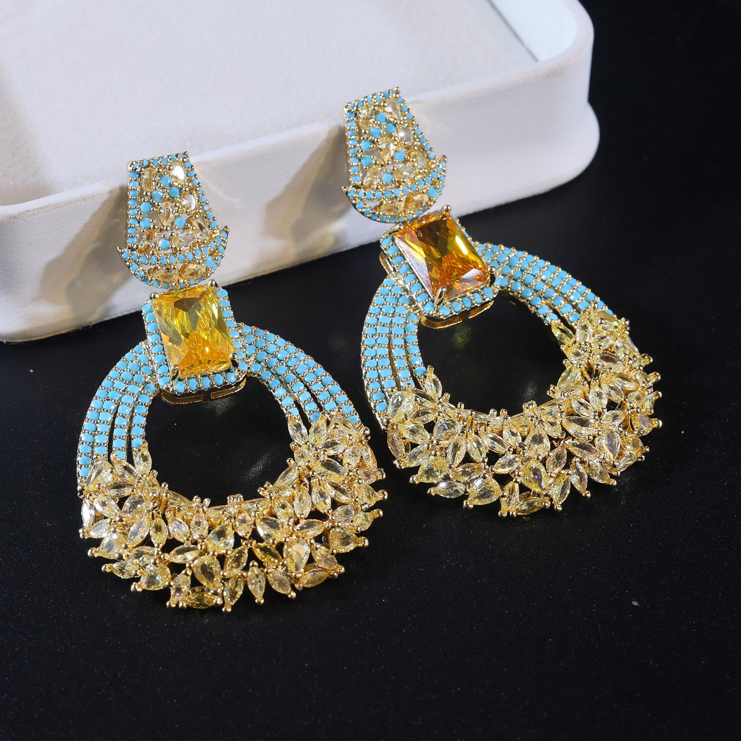 Bridal Jewelry Set Necklace Earrings Diamond Zircon Dress Light Luxury Heavy Industry
Bridal Jewelry Set Necklace Earrings Diamond Zircon Dress Light Luxury Heavy Industry