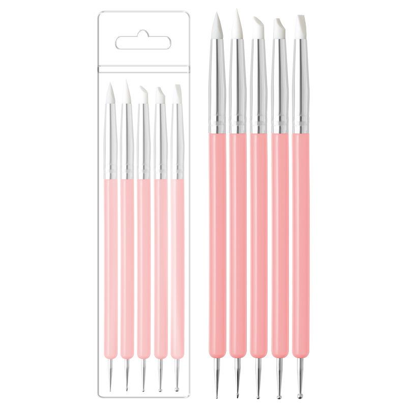 Cross-border 5-Piece Nail Art Set: Double-ended Dotting, Silicone, Indentation, and Carving Pens in Macaron Colors
Cross-border 5-Piece Nail Art Set: Double-ended Dotting, Silicone, Indentation, and Carving Pens in Macaron Colors
