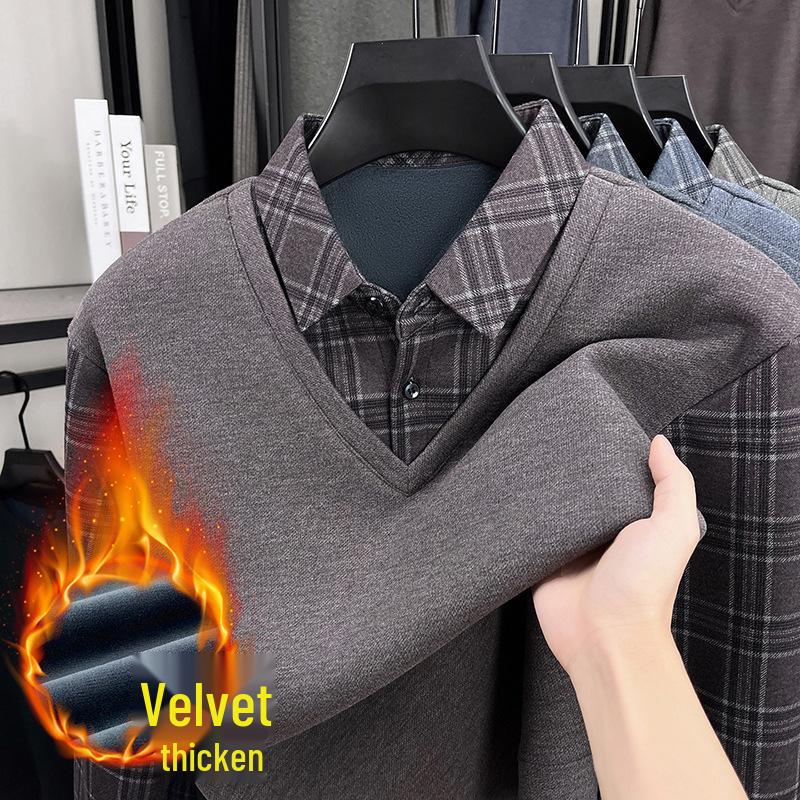 Men s Winter Plus Velvet Wool Blend Layered Shirt and Knit Sweater XL кавовий
Men s Winter Plus Velvet Wool Blend Layered Shirt and Knit Sweater XL кавовий