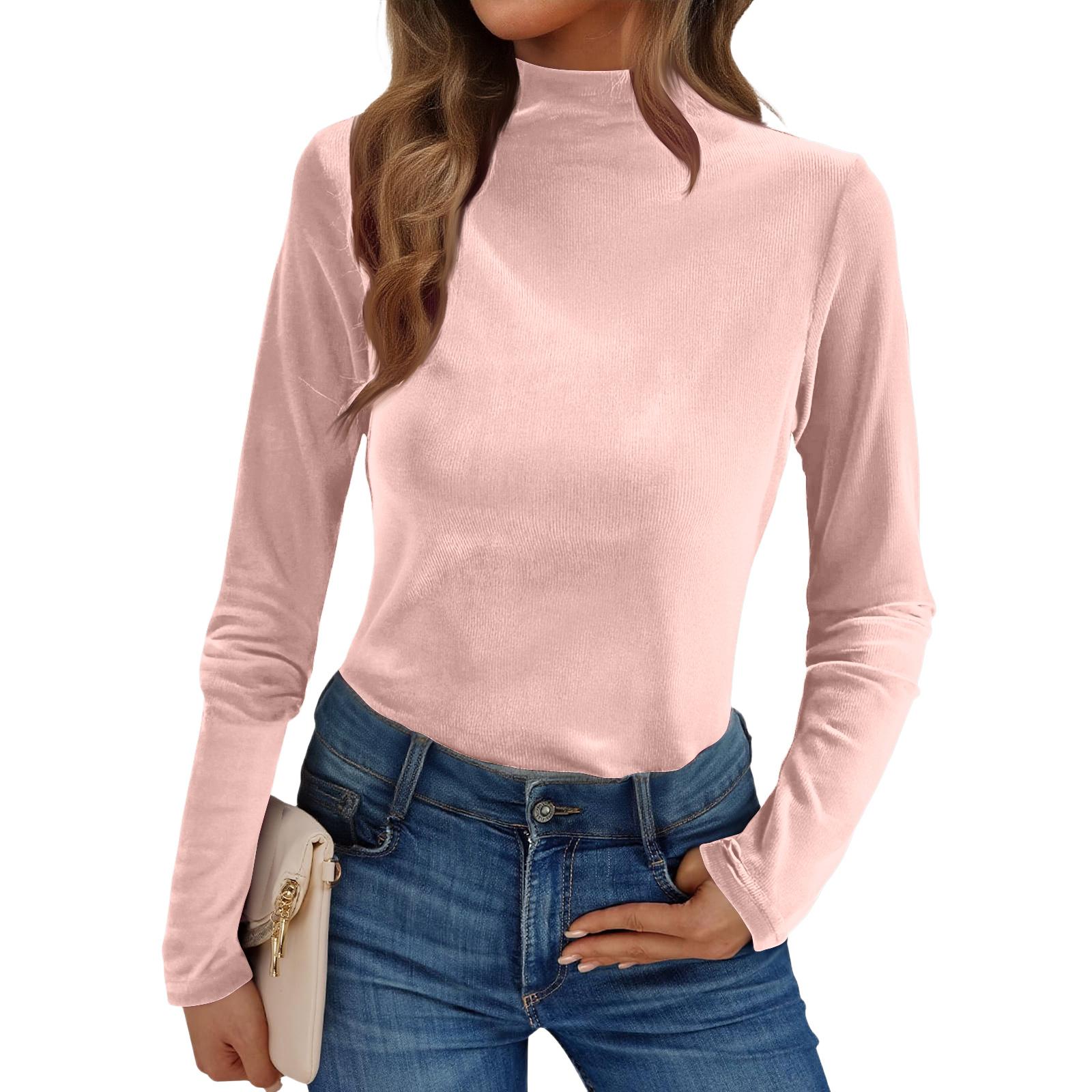 Women s Stylish Casual ,Color Half,High,Neck Velvet Long,Sleeve Base Layer Top M рожевий
Women s Stylish Casual ,Color Half,High,Neck Velvet Long,Sleeve Base Layer Top M рожевий