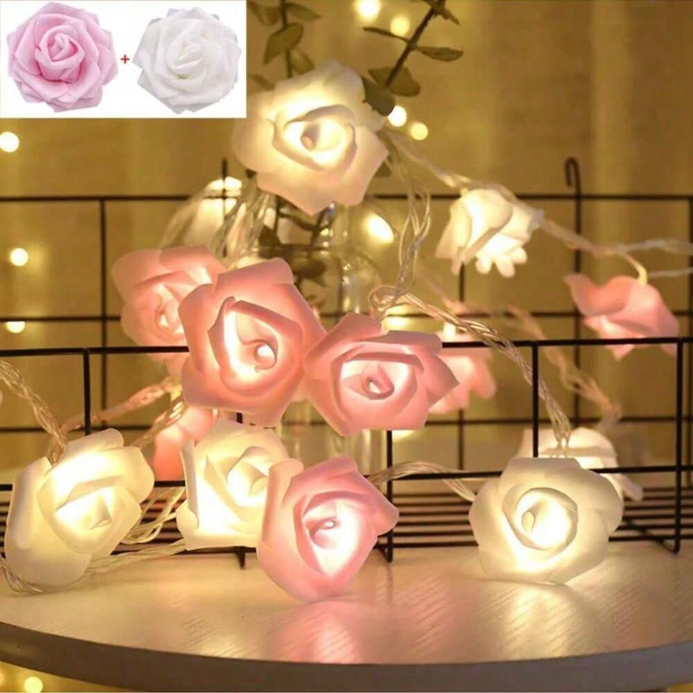LED Rose String Lights, 10 LED, Indoor Outdoor DIY Decor, Battery Box (Battery Not Included) 10 flower
LED Rose String Lights, 10 LED, Indoor Outdoor DIY Decor, Battery Box (Battery Not Included) 10 flower