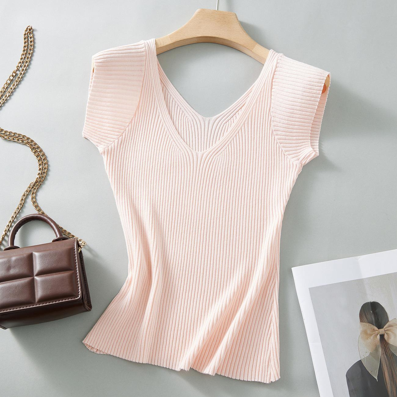 A High-bust, Small-waisted, Hot Girl with Flying Sleeves, Ice Silk, Short-sleeved, Summer-striped Knitted T-shirt, and A Pure and Sensual Top One size фіолетовий
A High-bust, Small-waisted, Hot Girl with Flying Sleeves, Ice Silk, Short-sleeved, Summer-striped Knitted T-shirt, and A Pure and Sensual Top One size фіолетовий