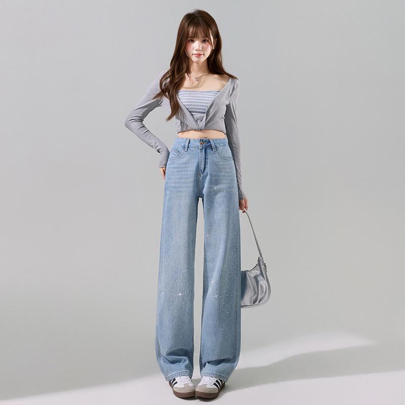 American Retro Rhinestone Straight-Leg Jeans - Women s Spring 2026 Trendy Loose Wide-Leg Slimming Pants 2XL
American Retro Rhinestone Straight-Leg Jeans - Women s Spring 2026 Trendy Loose Wide-Leg Slimming Pants 2XL