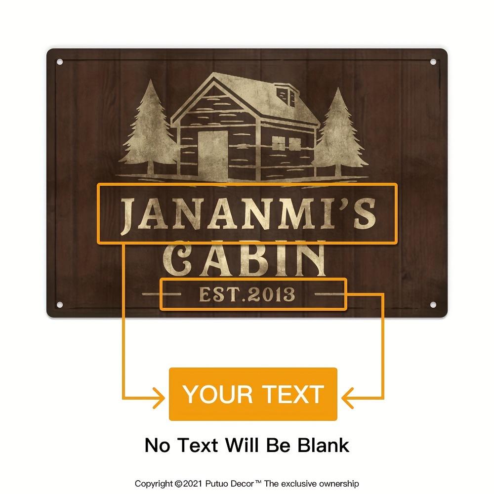 Putuo Decor pc Custom Metal Tin Sign Your Text Cabin Personalized Plaque Vintage Plate Wall Art Decoration for Home Farmhouse 20x30cm(7.8x11.8inch)
Putuo Decor pc Custom Metal Tin Sign Your Text Cabin Personalized Plaque Vintage Plate Wall Art Decoration for Home Farmhouse 20x30cm(7.8x11.8inch)