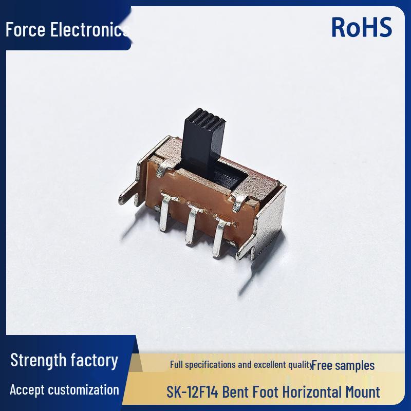High-Quality SS-12F21 Black Toggle Switch - Vertical/Horizontal SMD Through-Hole SK-12F14G3 Bent Leg Horizontal
High-Quality SS-12F21 Black Toggle Switch - Vertical/Horizontal SMD Through-Hole SK-12F14G3 Bent Leg Horizontal