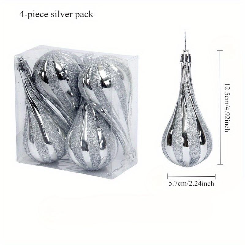 Набор из 4 рождественских украшений, расписные шары-капли для украшения елки 4 Pack
Набор из 4 рождественских украшений, расписные шары-капли для украшения елки 4 Pack