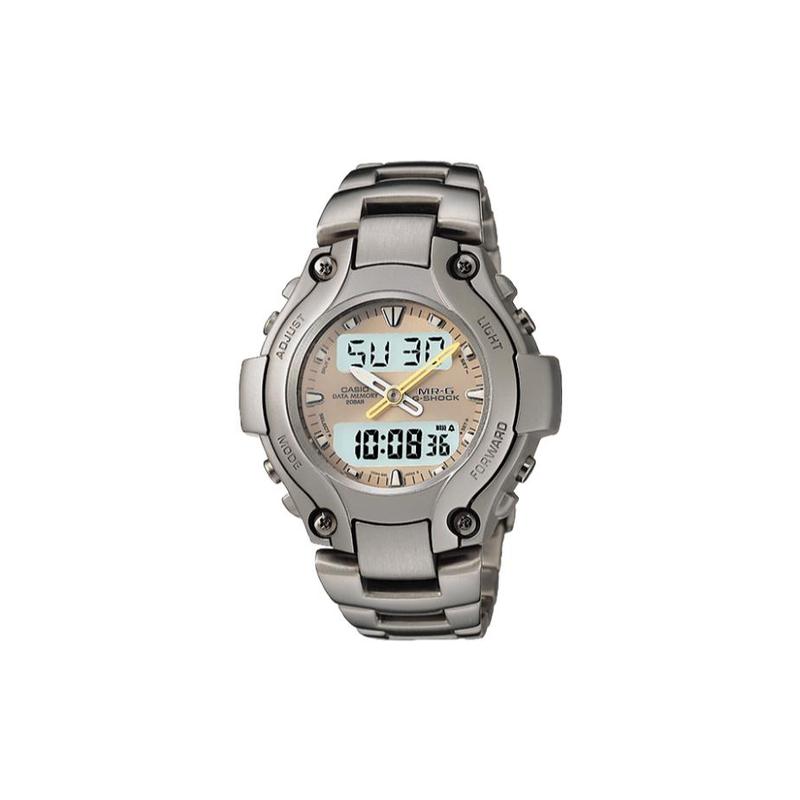 Casio MR-G series G Shock series 200 meters waterproof quartz movement titanium strap Japanese and Korean watch men s watch gold dial MRG-130T-8A золотий
Casio MR-G series G Shock series 200 meters waterproof quartz movement titanium strap Japanese and Korean watch men s watch gold dial MRG-130T-8A золотий