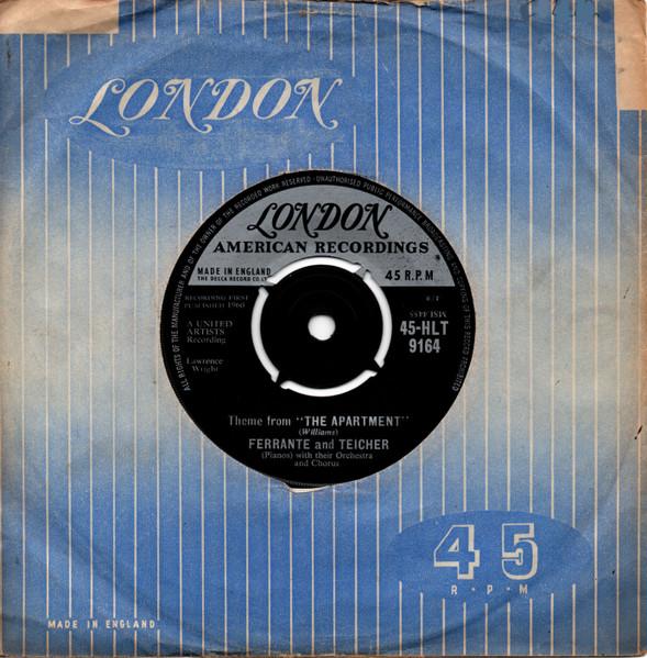 7inch Record FERRANTE & TEICHER - Theme From The Apartment / Lonely 45HLT9164 London Records, 1960 UK Soundtracks & Musicals Used
7inch Record FERRANTE & TEICHER - Theme From The Apartment / Lonely 45HLT9164 London Records, 1960 UK Soundtracks & Musicals Used
