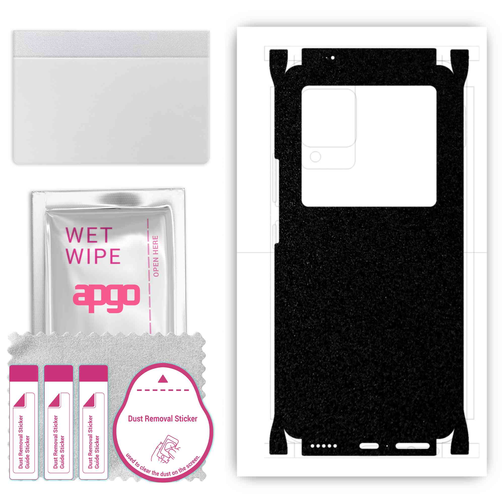 apgo Protective Skin Sticker for the back+sides compatible with Vivo X70 Pro Plus, Full Wrap Film, Foil, Vinyl - Pattern Matte Black
apgo Protective Skin Sticker for the back+sides compatible with Vivo X70 Pro Plus, Full Wrap Film, Foil, Vinyl - Pattern Matte Black