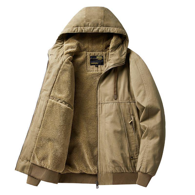 Men s Washed Cotton Winter Jacket Plus Velvet Hooded Coat - Thickened Large Size 3XL хакі
Men s Washed Cotton Winter Jacket Plus Velvet Hooded Coat - Thickened Large Size 3XL хакі
