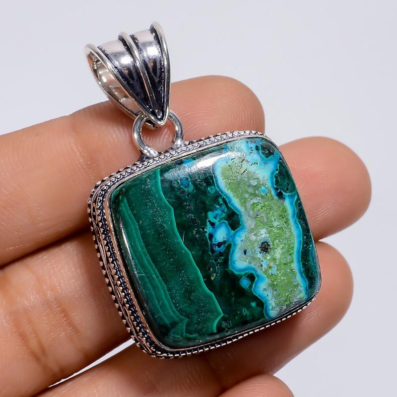 Amazing Top Grade Qualite 100% Natural Malachite Chrysocolla Cushion Shape Vintage Handmade Jewelry 925 Steling Silver Pendant 1.6 WSJ-4860 1.6
Amazing Top Grade Qualite 100% Natural Malachite Chrysocolla Cushion Shape Vintage Handmade Jewelry 925 Steling Silver Pendant 1.6 WSJ-4860 1.6