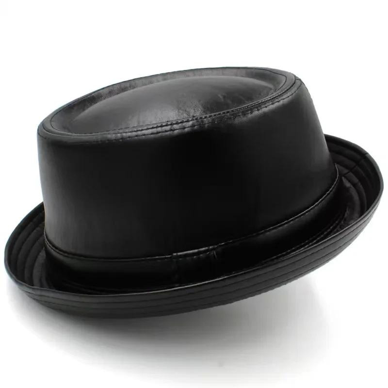 New Fashion Black PU Leather Trilby Hat – Unisex Fedora, Retro Porkpie Cap, Autumn/Winter Vintage Jazz Style, Factory Wholesale 56-58CM чёрный
New Fashion Black PU Leather Trilby Hat – Unisex Fedora, Retro Porkpie Cap, Autumn/Winter Vintage Jazz Style, Factory Wholesale 56-58CM чёрный