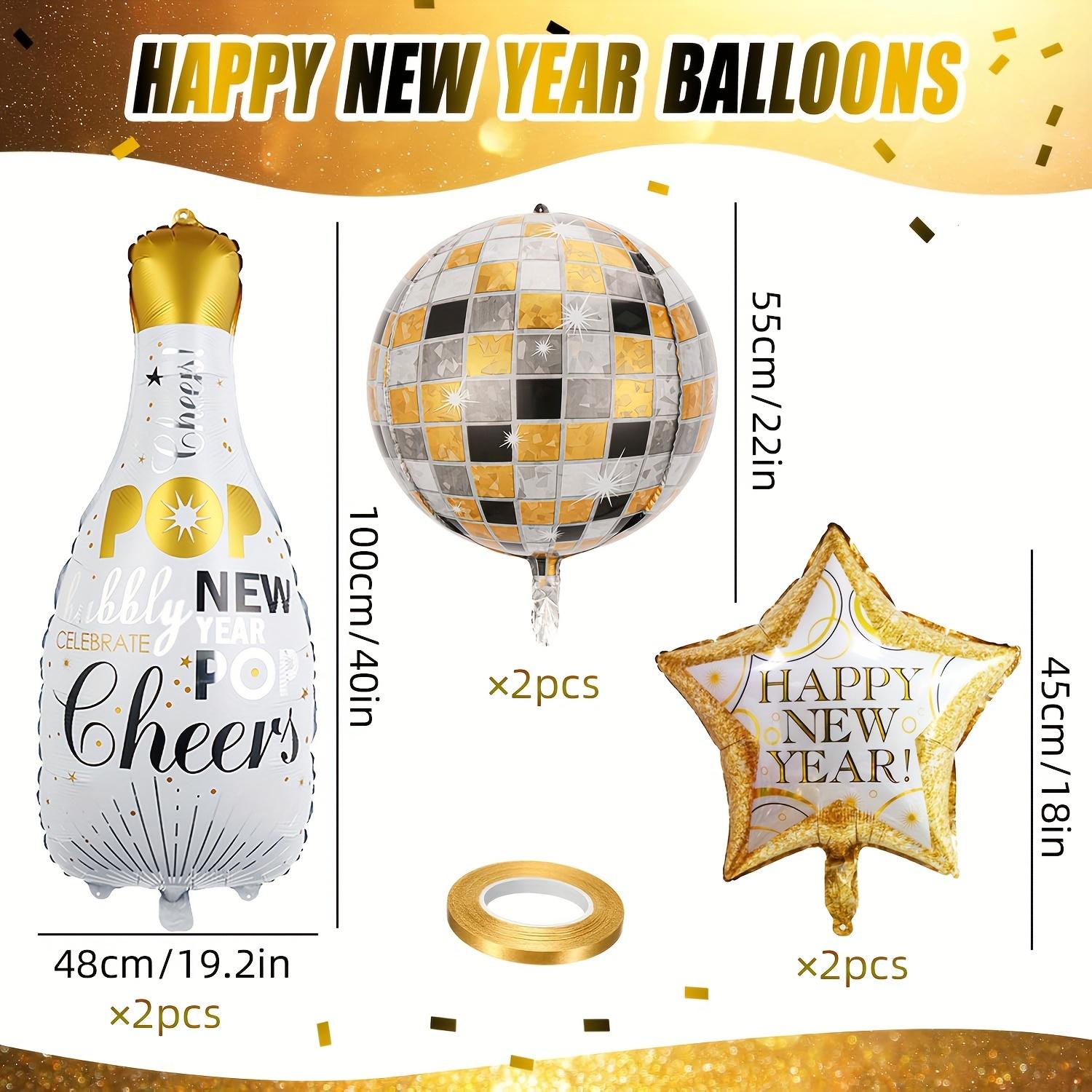 6pcs Happy New Year Aluminum Foil Balloons Wine Bottle Photo Frame Balloon Party Decoration Arrangement Ballons Baloon Supplies As The Picture
6pcs Happy New Year Aluminum Foil Balloons Wine Bottle Photo Frame Balloon Party Decoration Arrangement Ballons Baloon Supplies As The Picture