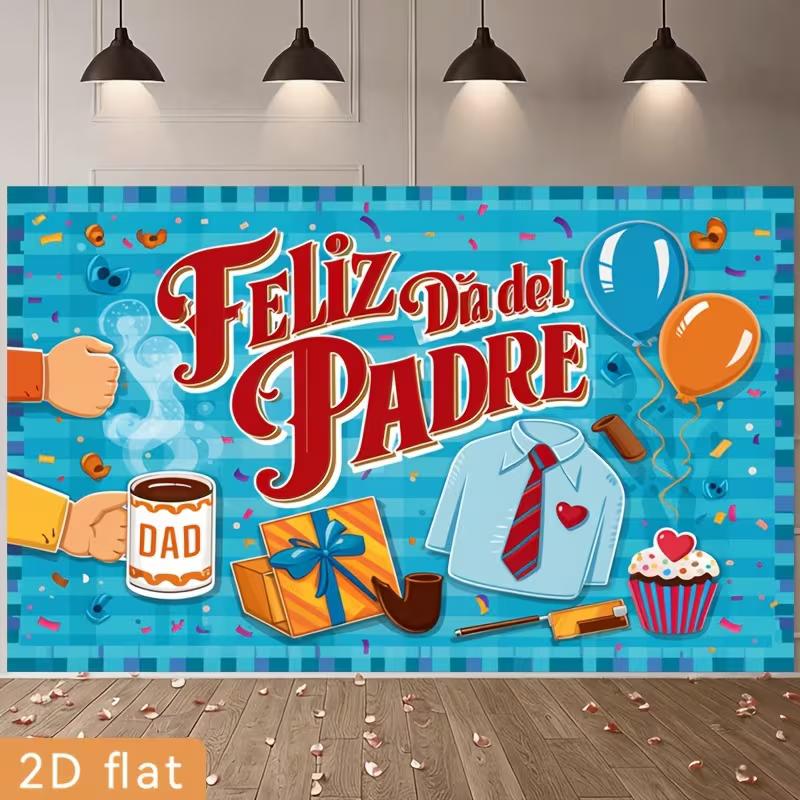 2D Father s Day Photography Backdrop with Feliz Día del Padre and Fun Dad Icons 47.2x31.5inch/120*80cm
2D Father s Day Photography Backdrop with Feliz Día del Padre and Fun Dad Icons 47.2x31.5inch/120*80cm