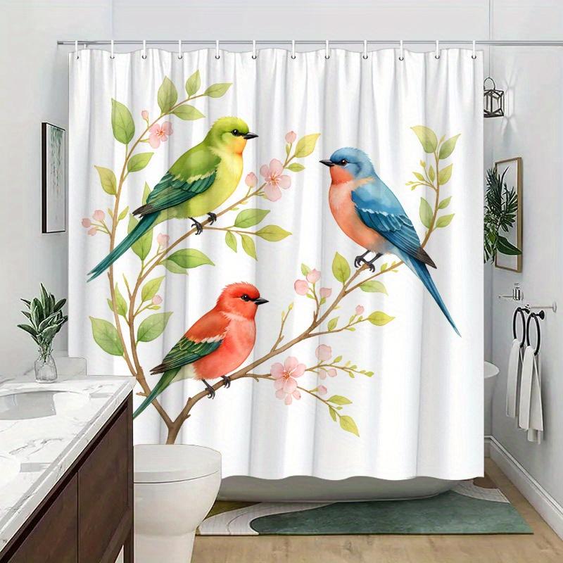Colorful Birds Shower Curtain Floral Branch Design Nature Decor Bathroom Waterproof Curtains 2D Flat Printing Home Accessory W60H190(CM)-1 Pcs
Colorful Birds Shower Curtain Floral Branch Design Nature Decor Bathroom Waterproof Curtains 2D Flat Printing Home Accessory W60H190(CM)-1 Pcs