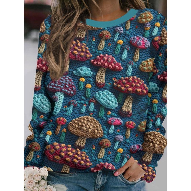 Women s Long Sleeved T-shirt with Purple Mushroom Pattern Printed T-shirt, Casual Plus Size T-shirt 8XL
Women s Long Sleeved T-shirt with Purple Mushroom Pattern Printed T-shirt, Casual Plus Size T-shirt 8XL