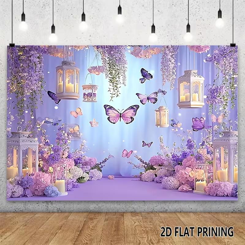 2D Soft Purple Pastel Floral Backdrop Magical Butterfly & Lantern Decor 47.2x31.5inch/120*80cm
2D Soft Purple Pastel Floral Backdrop Magical Butterfly & Lantern Decor 47.2x31.5inch/120*80cm