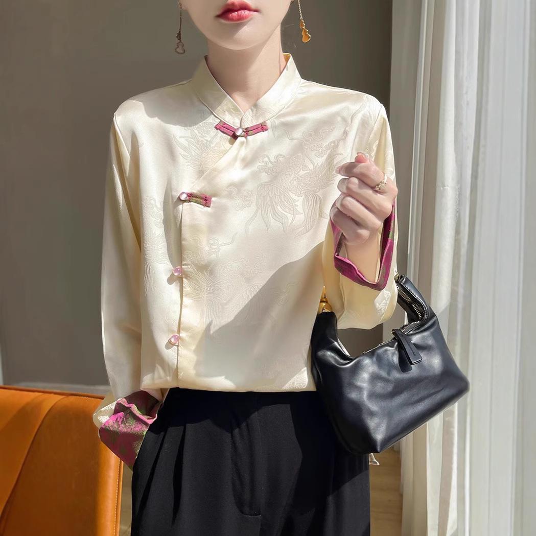 Весенний женский топ ципао: Жакет из атласного жаккарда с застежкой-пуговицей в китайском стиле 3XL жемчужина белый
Весенний женский топ ципао: Жакет из атласного жаккарда с застежкой-пуговицей в китайском стиле 3XL жемчужина белый