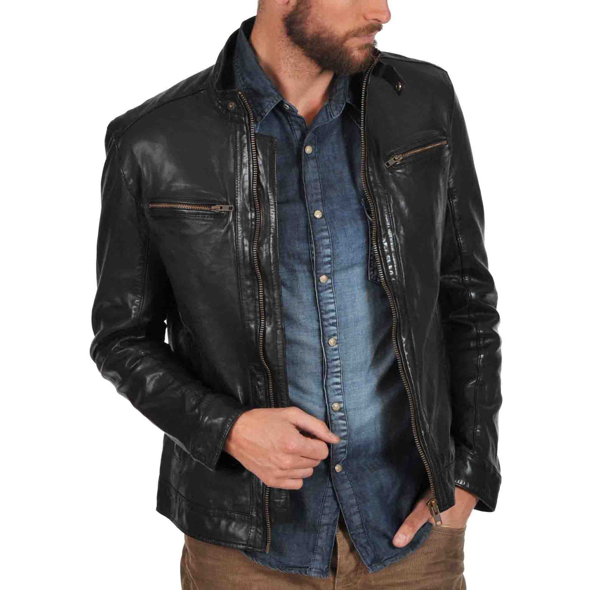 SkinOutfit Men s Genuine Lambskin Black Leather Jacket Stylish Motorcycle Bomber Biker Outerwear MJ 119 S чорний
SkinOutfit Men s Genuine Lambskin Black Leather Jacket Stylish Motorcycle Bomber Biker Outerwear MJ 119 S чорний