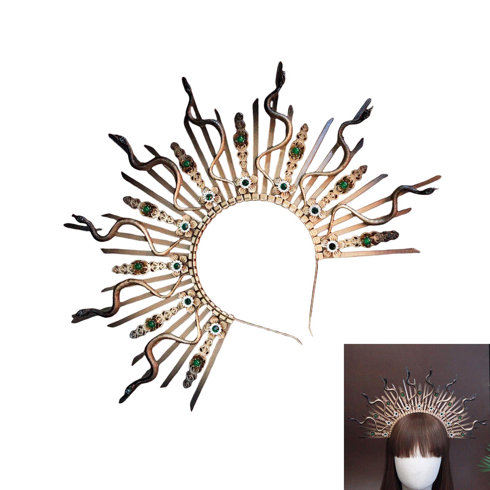 Multifuntional Snake Head Crown Hairpiece with Multiple Color Bridal Hair Crown for Enhancing Your Mythology Ensemble 4
Multifuntional Snake Head Crown Hairpiece with Multiple Color Bridal Hair Crown for Enhancing Your Mythology Ensemble 4