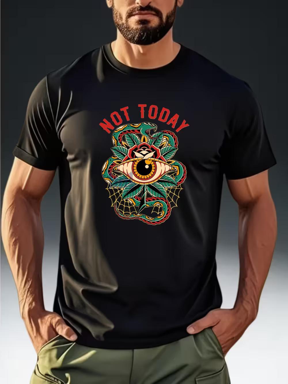 Men S Short-Sleeve T-Shirt Featuring a NOT TODAY Snake Eye Tattoo Print XXXXL
Men S Short-Sleeve T-Shirt Featuring a NOT TODAY Snake Eye Tattoo Print XXXXL