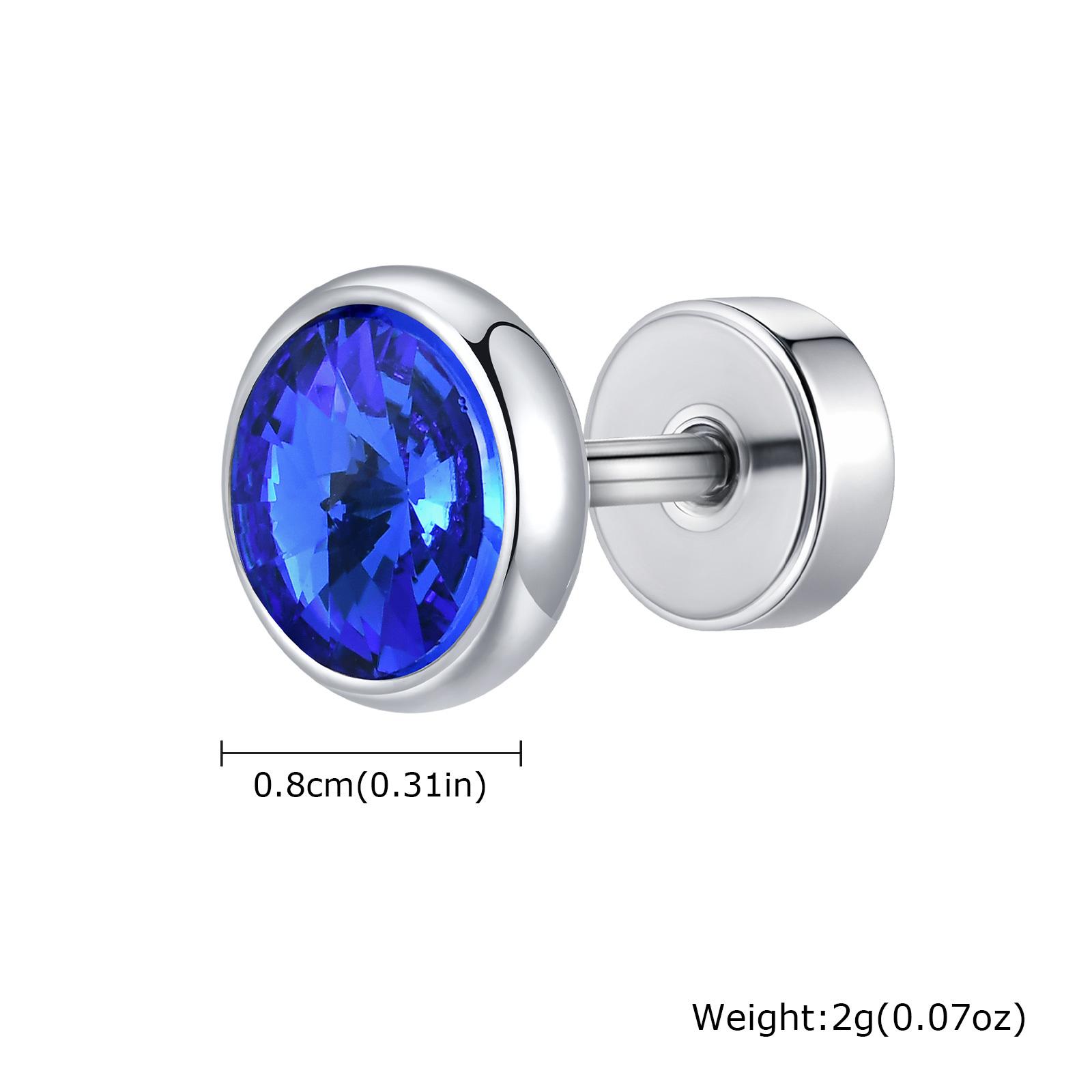 Vnox Stainless Steel Zircon Earrings for Men, 8mm Wide Multi-faceted Screw Back Stud, Hypoallergenic Spiral Barbell Earrings New
Vnox Stainless Steel Zircon Earrings for Men, 8mm Wide Multi-faceted Screw Back Stud, Hypoallergenic Spiral Barbell Earrings New