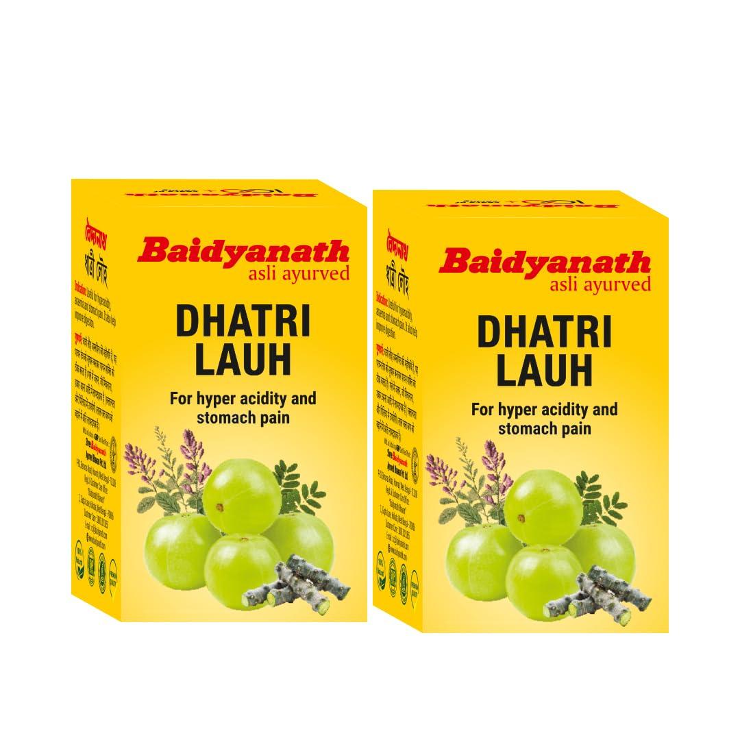 Baidyanath Dhatri Lauh Ayurvedic Tablets For Digestive Support And Acidity Relief 40 Tablets X Pack Of 2 With Amla Mulethi Giloy Lauh Bhasma
Baidyanath Dhatri Lauh Ayurvedic Tablets For Digestive Support And Acidity Relief 40 Tablets X Pack Of 2 With Amla Mulethi Giloy Lauh Bhasma