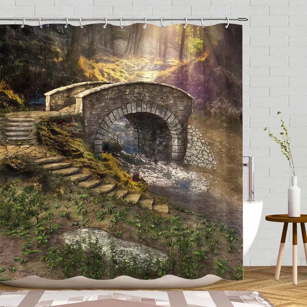 Fantasy Rural Green Living Cabin Fabric Shower Curtain Magic Bathroom Curtains With Hooks Bathroom Decoration Waterproof W60H190(CM)-1 Pcs
Fantasy Rural Green Living Cabin Fabric Shower Curtain Magic Bathroom Curtains With Hooks Bathroom Decoration Waterproof W60H190(CM)-1 Pcs