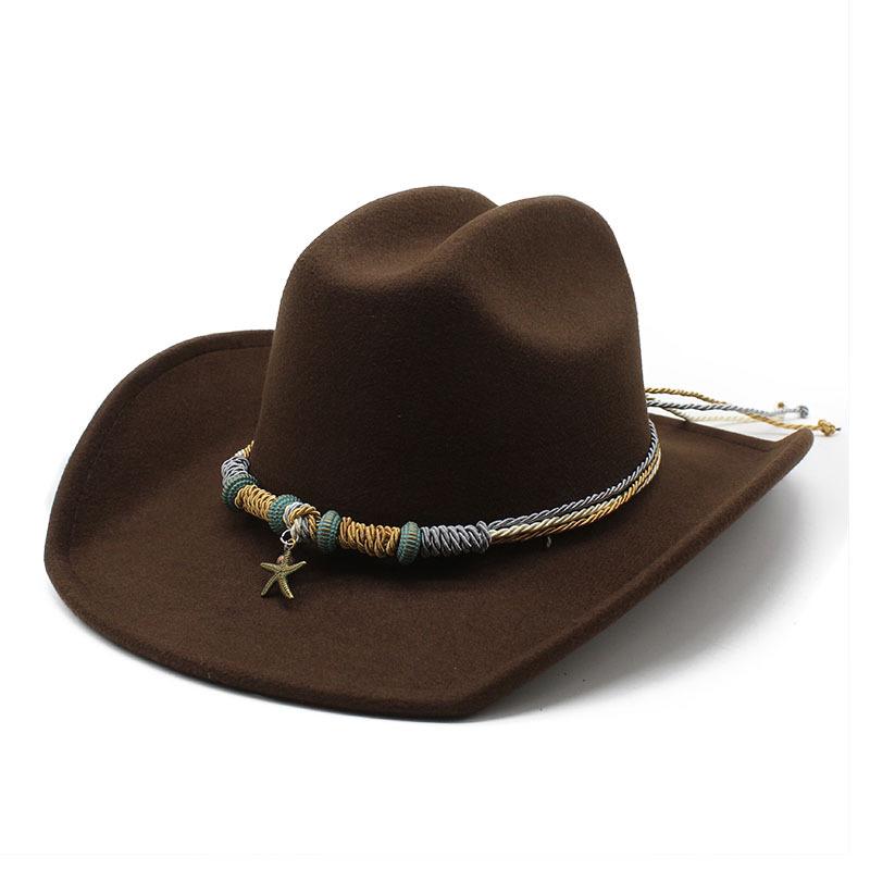 Шерстяная ковбойская шляпа в стиле вестерн, шляпа для верховой езды с большими полями, цилиндр с надписью «One Word», повседневная шляпа в тибетском стиле M(56-58cm) темно-коричневого
Шерстяная ковбойская шляпа в стиле вестерн, шляпа для верховой езды с большими полями, цилиндр с надписью «One Word», повседневная шляпа в тибетском стиле M(56-58cm) темно-коричневого