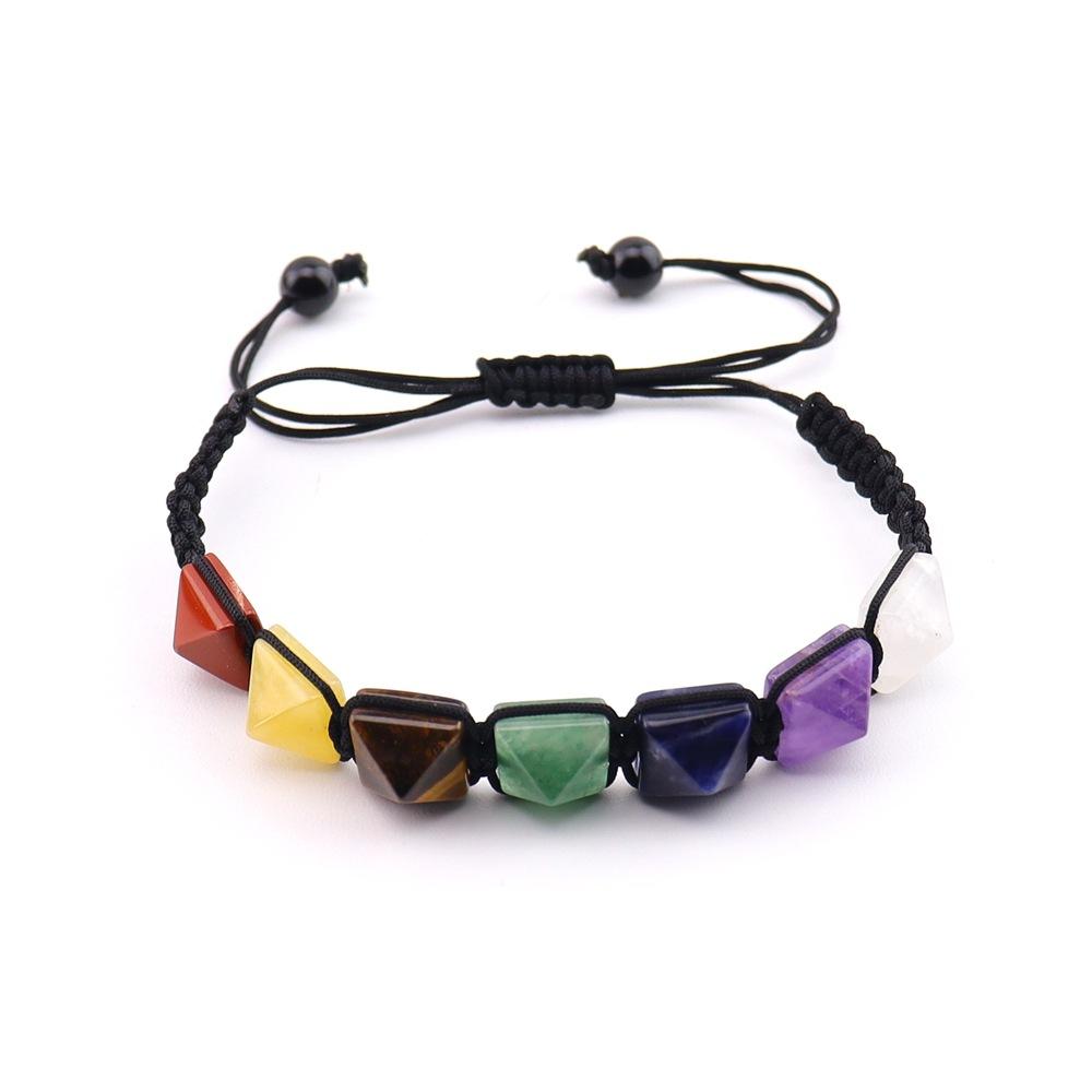 Natural Stone Woven Cone Bracelet, Pyramid Pagoda Woven Bracelet, Colorful Stone Beaded Woven Bracelet B105 all natural
Natural Stone Woven Cone Bracelet, Pyramid Pagoda Woven Bracelet, Colorful Stone Beaded Woven Bracelet B105 all natural