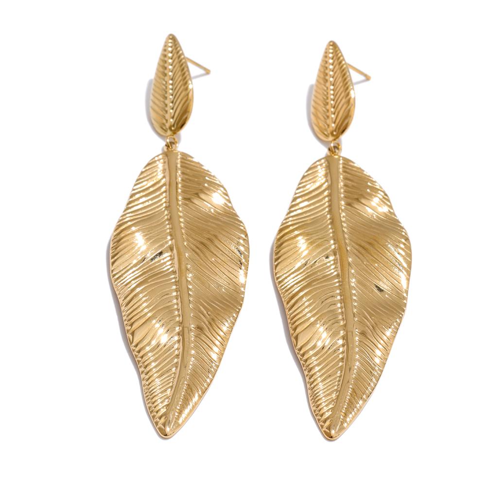 Yhpup 18g (Not Heavy) Statement Stainless Steel Metal Big Leaf Leaves Drop Dangle Earrings Water Resistant Fashion PVD Jewelry
Yhpup 18g (Not Heavy) Statement Stainless Steel Metal Big Leaf Leaves Drop Dangle Earrings Water Resistant Fashion PVD Jewelry