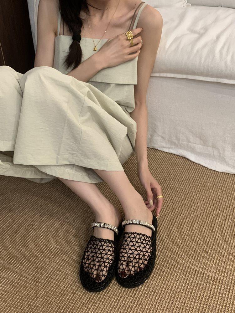 Mesh Soft Bottom Summer Rhinestone Roman Sandals Vacation Beach Wear French Bag Head Half Slippers Women S Shoes 40 чорний
Mesh Soft Bottom Summer Rhinestone Roman Sandals Vacation Beach Wear French Bag Head Half Slippers Women S Shoes 40 чорний