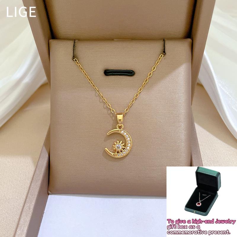 Star Moon Moon Full of Diamonds Light Luxury Temperament Gorgeous Full Diamond Necklace Female Versatile Clavicle Chain
Star Moon Moon Full of Diamonds Light Luxury Temperament Gorgeous Full Diamond Necklace Female Versatile Clavicle Chain