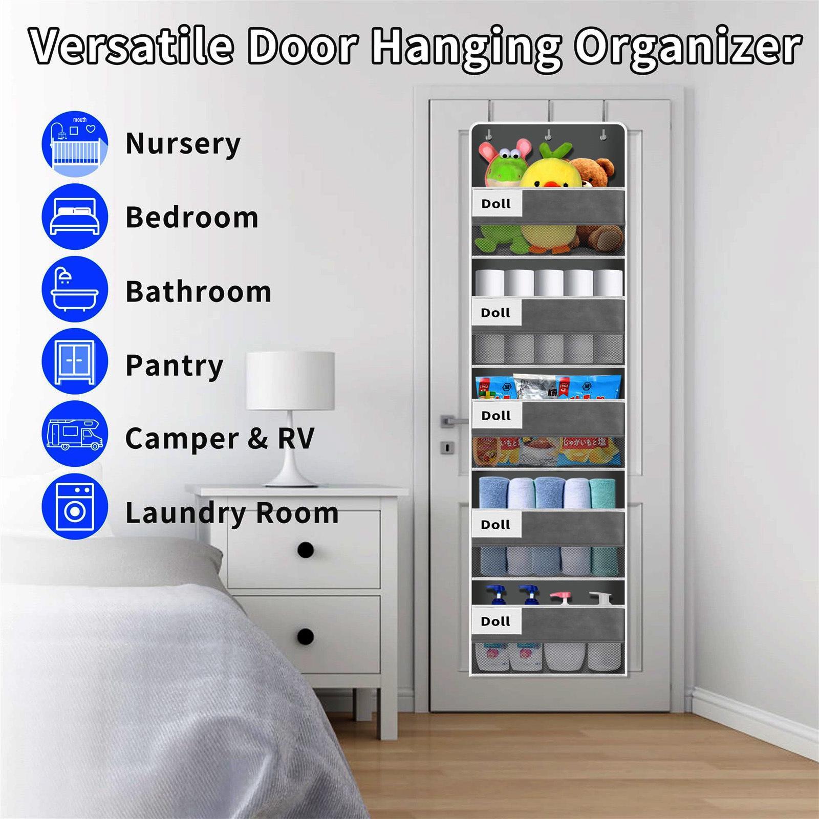 Five-Layer Non-Woven Fabric Over-the-Door Storage Organizer with Pockets сірий колір
Five-Layer Non-Woven Fabric Over-the-Door Storage Organizer with Pockets сірий колір