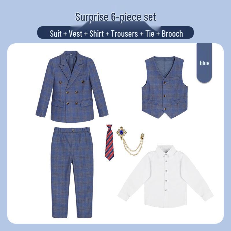 Стильный костюм в британскую клетку для мальчиков для свадеб и выступлений 130cm, 43-50 jin
Стильный костюм в британскую клетку для мальчиков для свадеб и выступлений 130cm, 43-50 jin