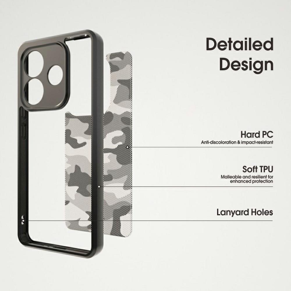 IBMRS For Xiaomi Redmi Note 14 5G Case TPU+PC Heavy Duty Shockproof Phone Cover Transparent Black
IBMRS For Xiaomi Redmi Note 14 5G Case TPU+PC Heavy Duty Shockproof Phone Cover Transparent Black