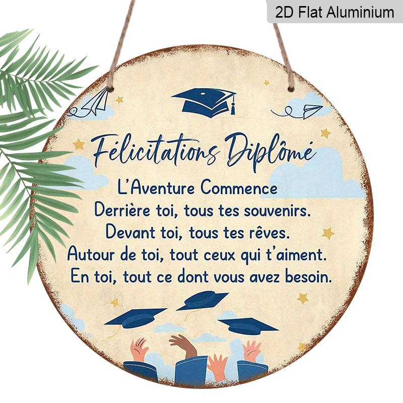2D Flat, 1pc 2D Flat, 7.87*7.87-Inch Round French Aluminum Sign, Vintage Congratulations on Graduation Decorative Plaque for Home, Office, Cafe 1pc
2D Flat, 1pc 2D Flat, 7.87*7.87-Inch Round French Aluminum Sign, Vintage Congratulations on Graduation Decorative Plaque for Home, Office, Cafe 1pc