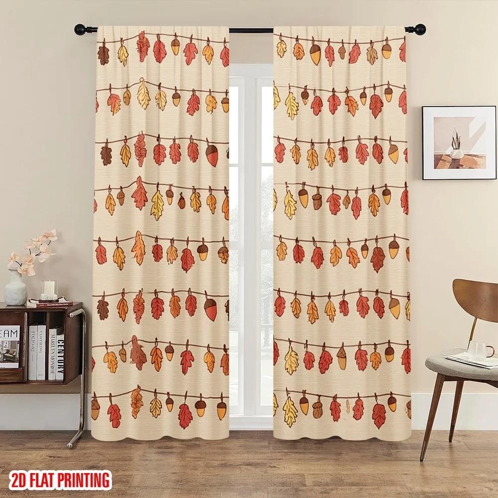 Light Blocking Jit Autumn Leaves Acorn Printed Curtain Thanksgiving Fall Window Decor Home Set Of 2 Made Polyester With Rod Pocket Washable W100*H70(CM)-Rod Pocket&2PCS
Light Blocking Jit Autumn Leaves Acorn Printed Curtain Thanksgiving Fall Window Decor Home Set Of 2 Made Polyester With Rod Pocket Washable W100*H70(CM)-Rod Pocket&2PCS