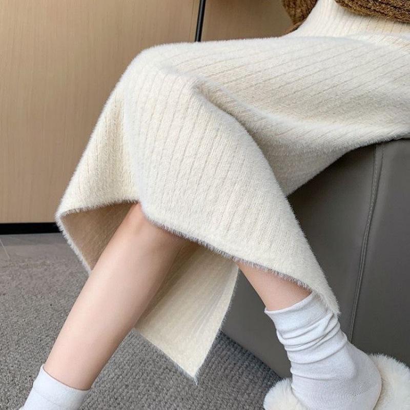 High Waist Thick Knit Midi Skirt - Autumn Winter Slimming Bodycon with Slit L (suggested for 110-120 jin)
High Waist Thick Knit Midi Skirt - Autumn Winter Slimming Bodycon with Slit L (suggested for 110-120 jin)