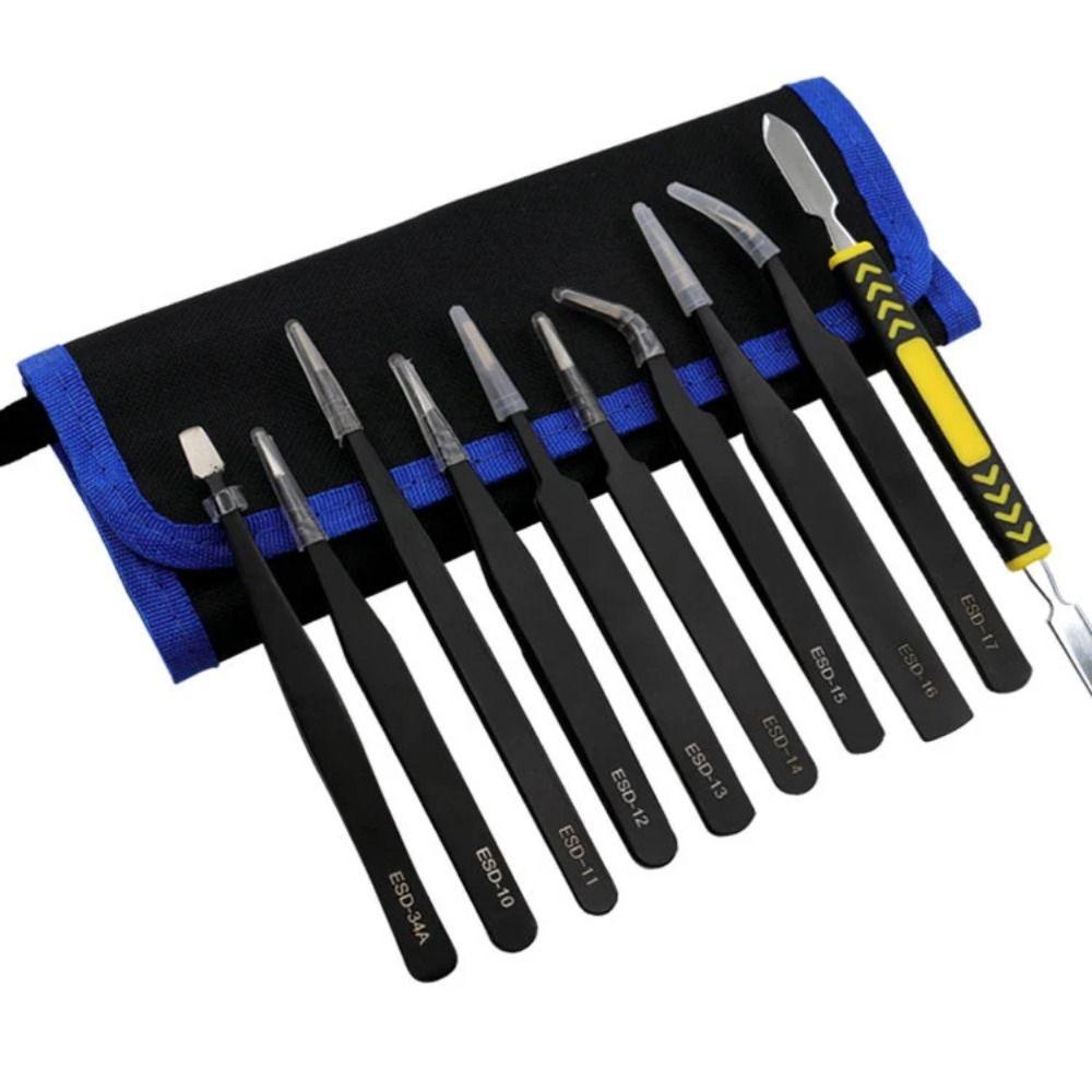 9/10pcs Durable Anti-Static Tweezers Curved/Straight Design Industrial Repair Tools Jewelry Making 9pcs
9/10pcs Durable Anti-Static Tweezers Curved/Straight Design Industrial Repair Tools Jewelry Making 9pcs