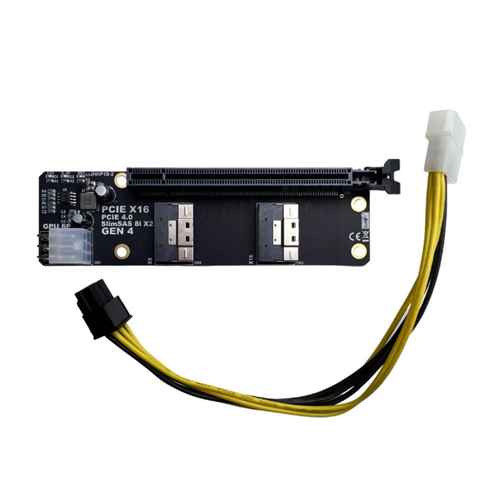 SlimSAS 8i x2 to PCIe4.0 x16 Slot Adapter SFF8654 Adapter Card GEN4 for Network
SlimSAS 8i x2 to PCIe4.0 x16 Slot Adapter SFF8654 Adapter Card GEN4 for Network